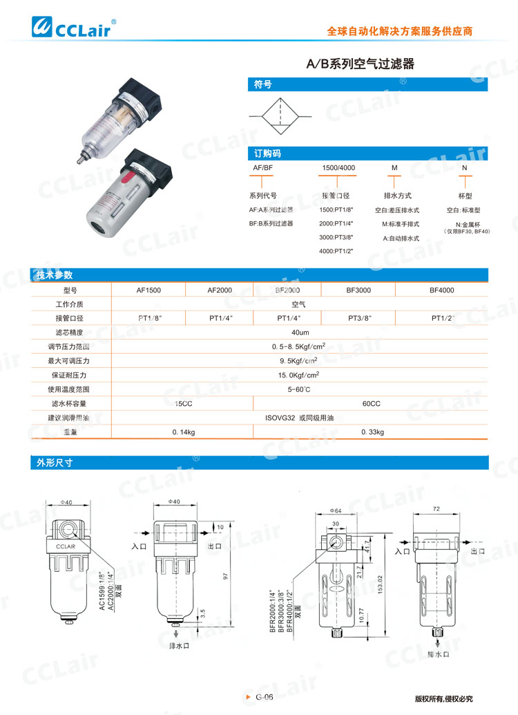 A、B系列空氣過濾器
