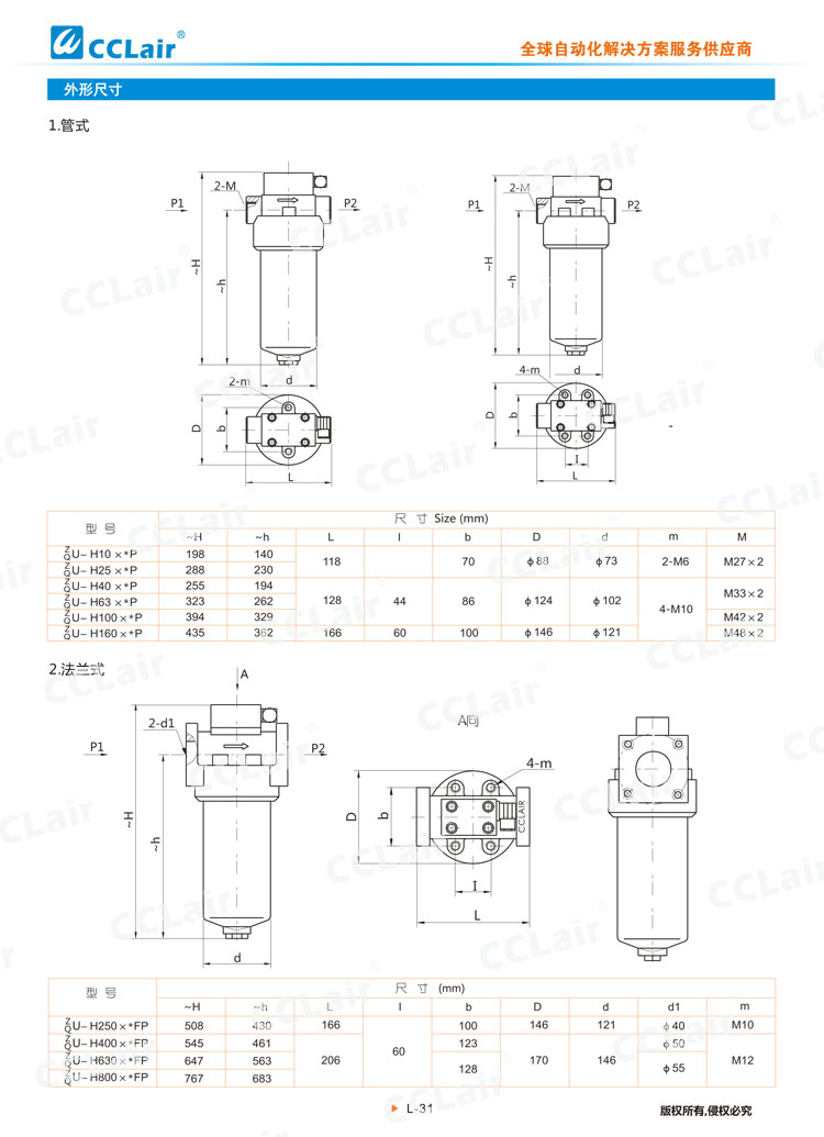 ZU-H、QU-H系列壓力管路過濾器-3